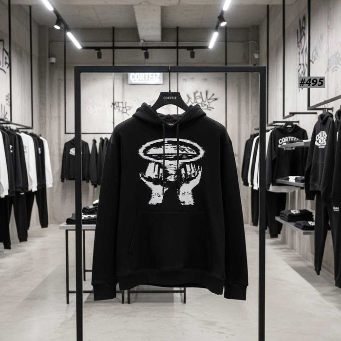 Худи Corteiz Hands Черное » Кофта Кортез Чорна