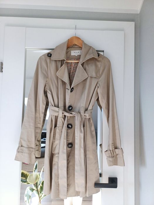 Płaszcz trencz prochowiec Vila super stan r.S