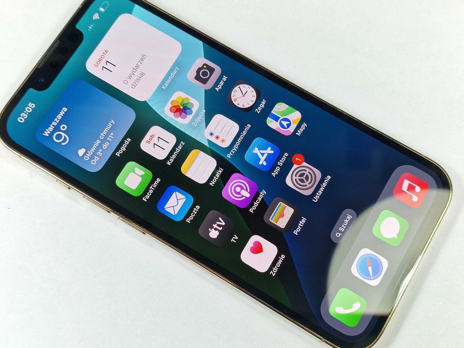 Iphone 13 PRO 128GB/ Gold/ Złoty/ 88%/ Grade A-/ Gwarancja + ładowarka