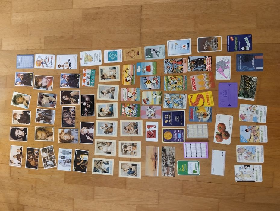 Lote 148 calendários de bolso