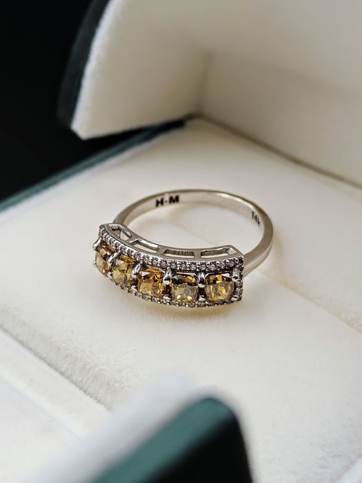 1,73ct pierścionek z brylantami / certyfikat / naturalnymi diamentami