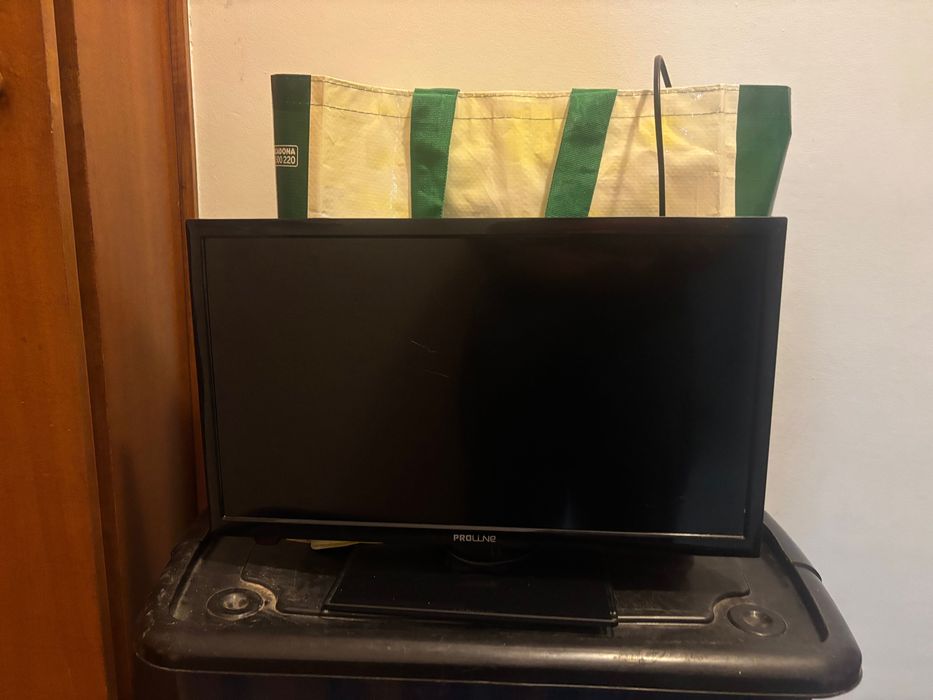 Televisão a funcionar