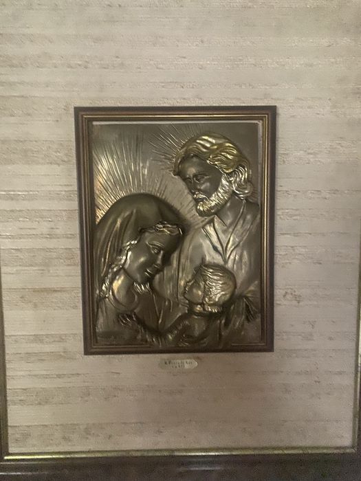 Quadro em prata maciça