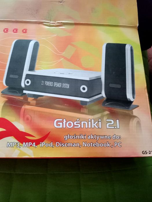 Głośniki 2.1 do mp3, mp4, iPod,  discman,  pc