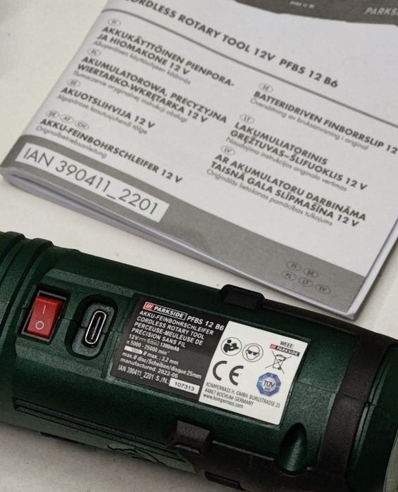 НОВИЙ аккумуляторн гравер сГермани Parkside PFBS 12/дремель/бормашинка