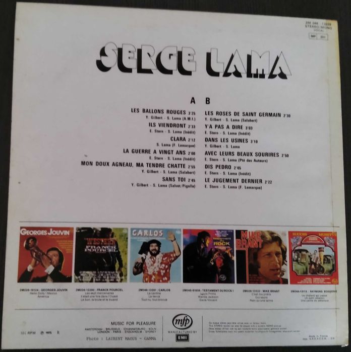 Vinil Lp - Serge Lama - Serge Lama