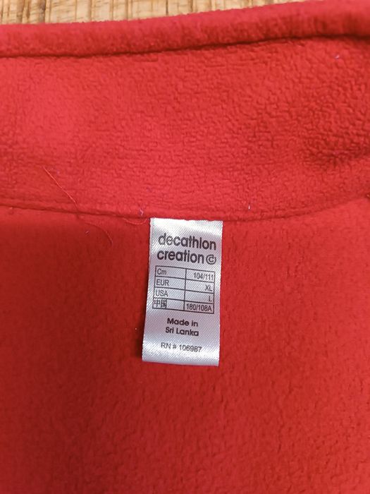 Polar męski Decathlon Quechua czerwony