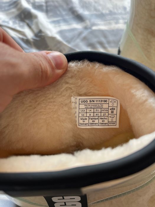 Buty UGG Classic Clear Mini Boot Natural Black Oryginalne Kalosze