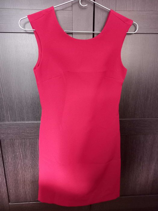 Vestido vermelho bordeaux, Zara, Tam XS
