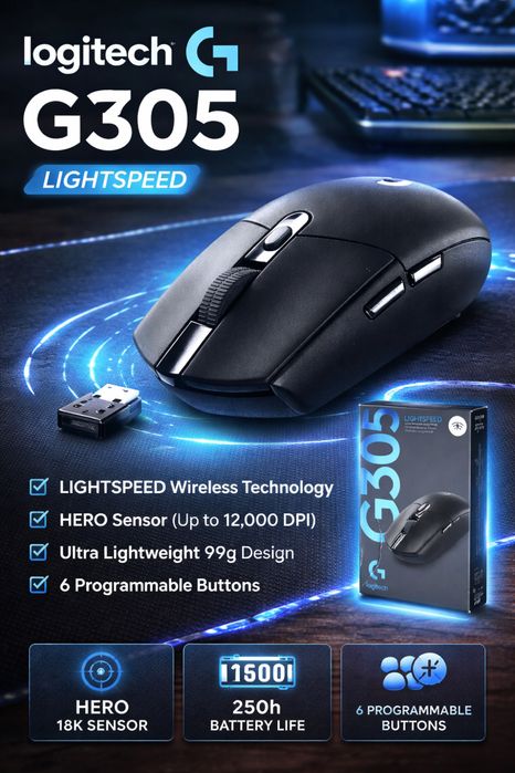 Мишка G305 | Logitech | блютузна | МОЖУ КИНУТИ ТЕСТИ