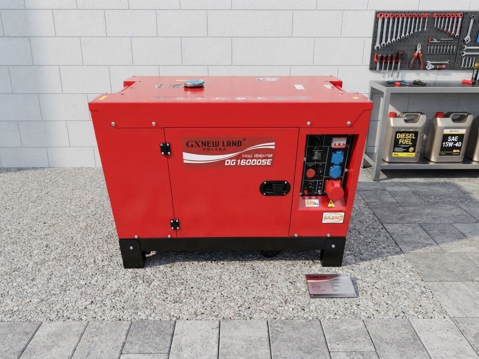 Agregat prądotwóeczy GXnewLand DGS16000SE 16Kva 3Fazy Diesel V2 Miedź 310KG Nowy Gwarancja