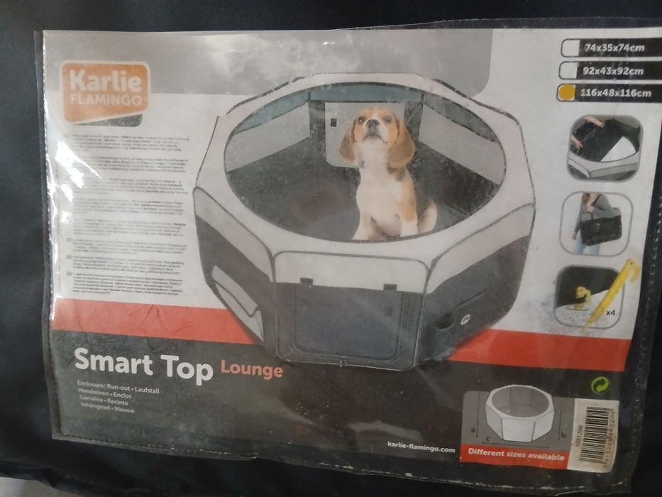 Parque desmontável para cão