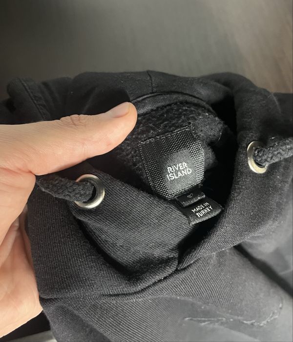 Худі River Island чорне з жовтими смугами