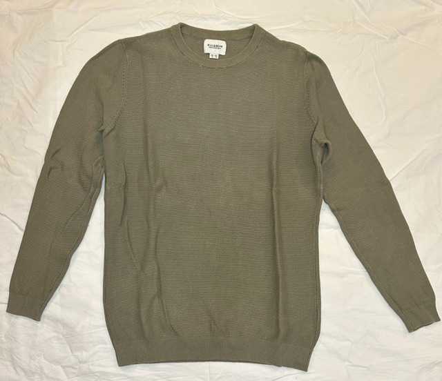 Camisola de manga comprida em algodão verde guerra