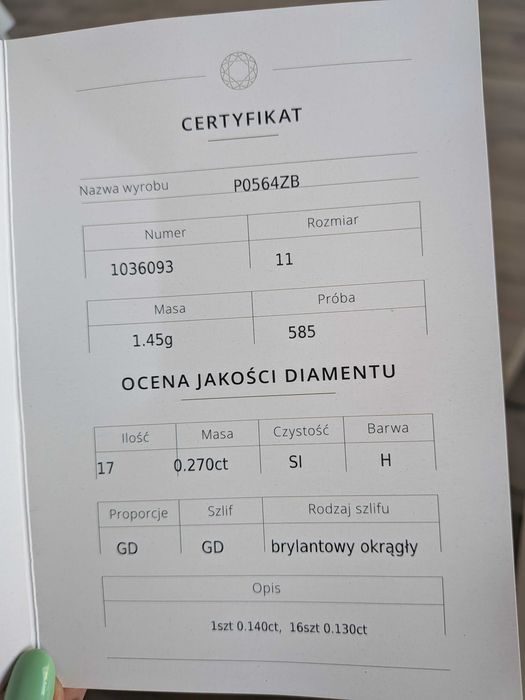 Pierścionek zaręczynowy