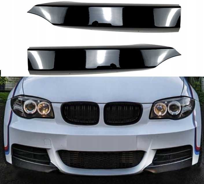 Splitterki Splittery Flapsy Przód BMW E82 CZARNY POŁYSK