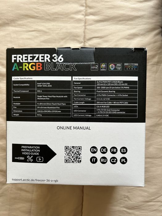 Artic freezer a36 argb