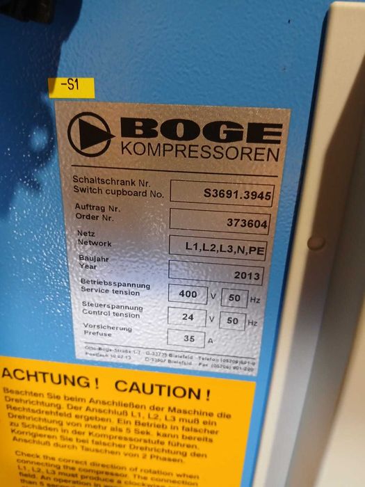 SPRAWNY!!! Sprężarka śrubowa BOGE C15 D 11kW 1.74m3/min, S015018