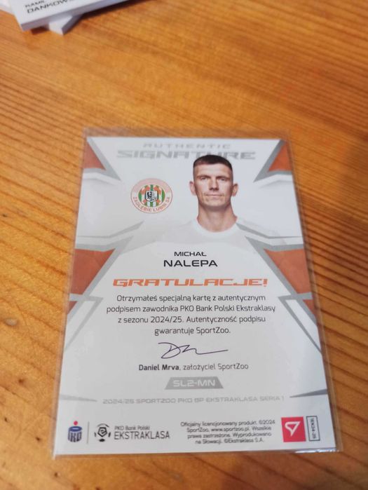 Karta Michał Nalepa autograf Ekstraklasa Sportzoo 2024/2025 seria 1