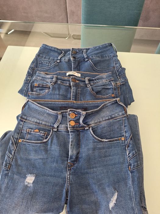 Conjunto  3 calças ganga skinny