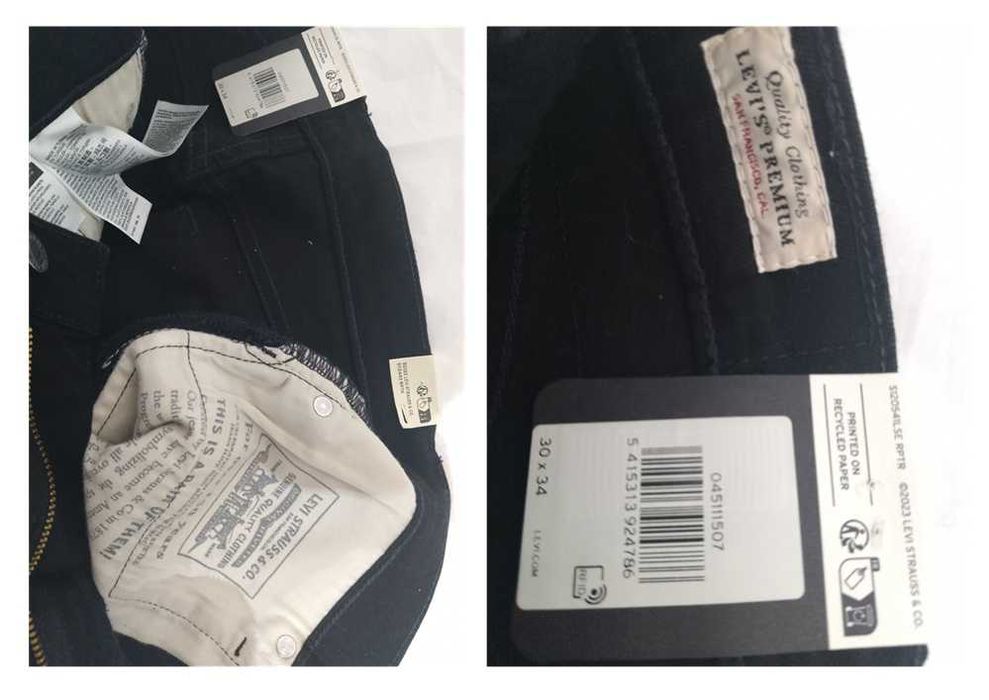 Levi'S 511 Calça ganga preta Tam 30W 34L