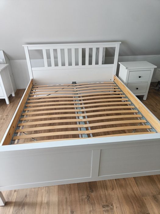 Łóżko Ikea Hemnes biała bejca