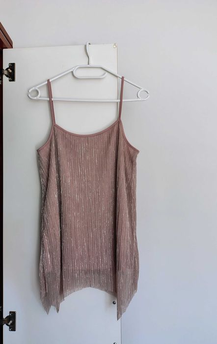 nowy elegancki top, bluzka damska letnia 34 36 38 S/M bez metki