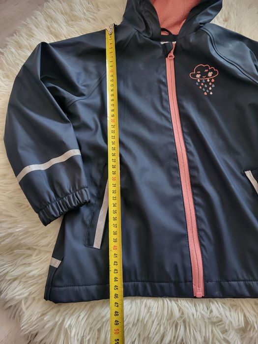 курточка дощовик прорезинена Lupilu  на флісі для дівчинки, 110/116