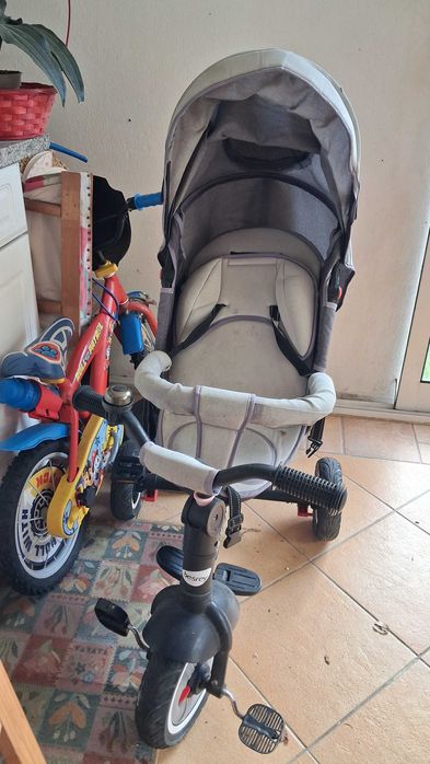 Triciclo / bicicleta bebé com guiador amovível