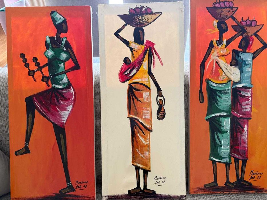 Quadro África 3 em 1