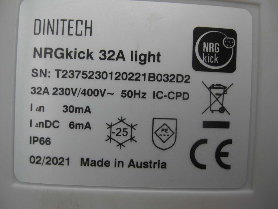 NRGkick 32A 22kW ładowarka do auta elektryka 22kW wallbox Typ2 7.5metr
