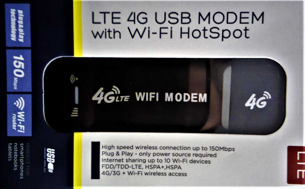 Modem router 4G LTE USB karta SIM SMS WiFi hotspot 10 stanowisk Herby ...