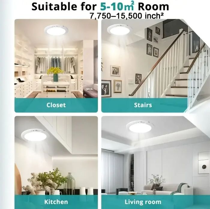 LED світильник (8000 mAh) з пультом, 500 LM, 6500К, сенсор руху