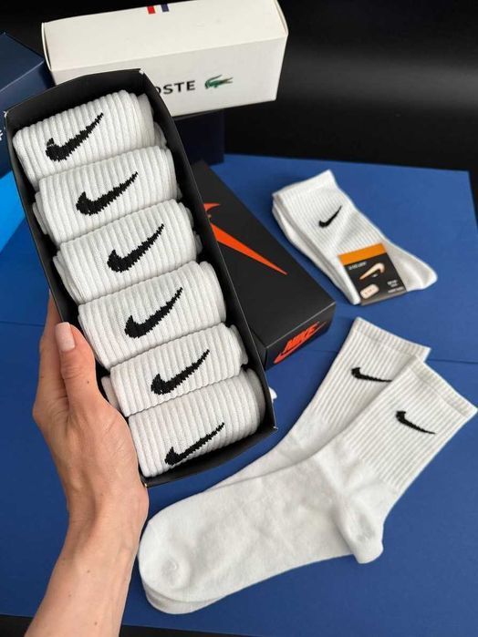 Шкарпетки високі Puma|Nike. Носки довгі Пума|Найк чорні, білі