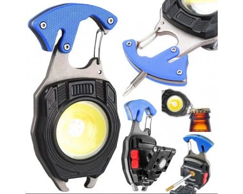 Фонарик брелок мини кемпинг white+yellow+red) ЗАЖИГАЛКА, магнит