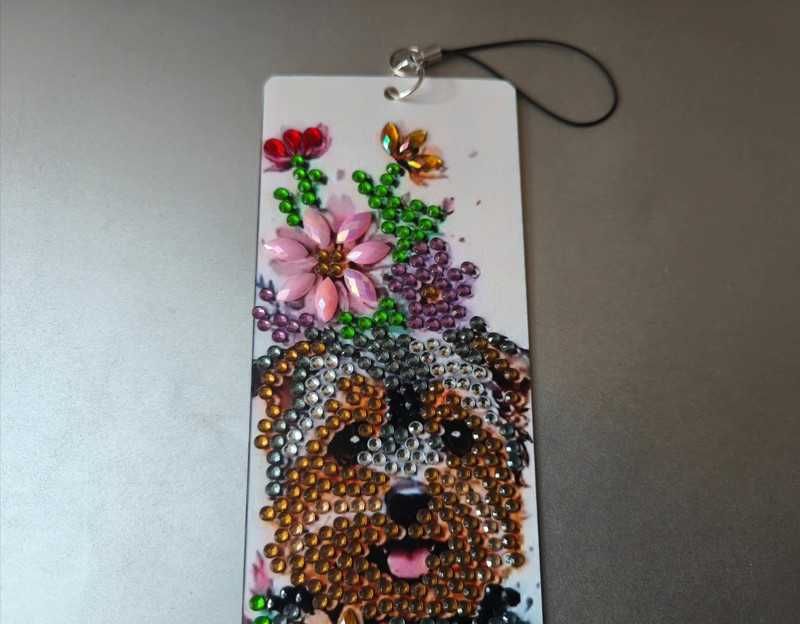 Zakładka do książki z psem rasy yorkshire terier Handmade
