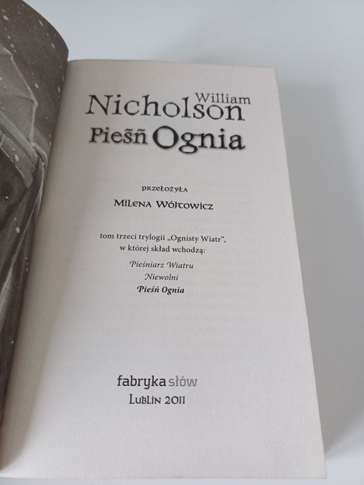 Pieśń  Ognia William  Nicholson