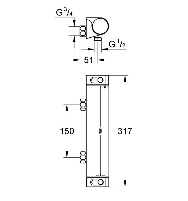 Bateria prysznicowa Grohe Grohtherm 2000
