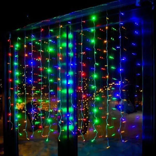 Світлодіодна гірлянда штора 240 LED 3х2 м мультиколір Є опт.