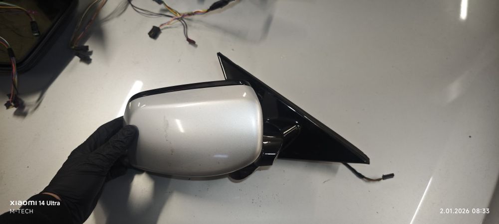 Lusterko prawe polift 3 PIN BMW e60 E61 shadow line połysk