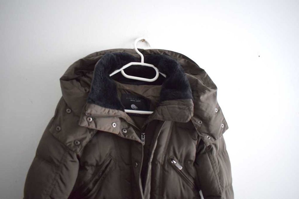 Zara puchowa kurtka płaszcz 36 s m