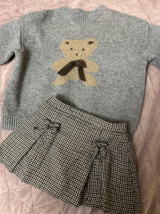 Комплект світер та шорти юбка zara