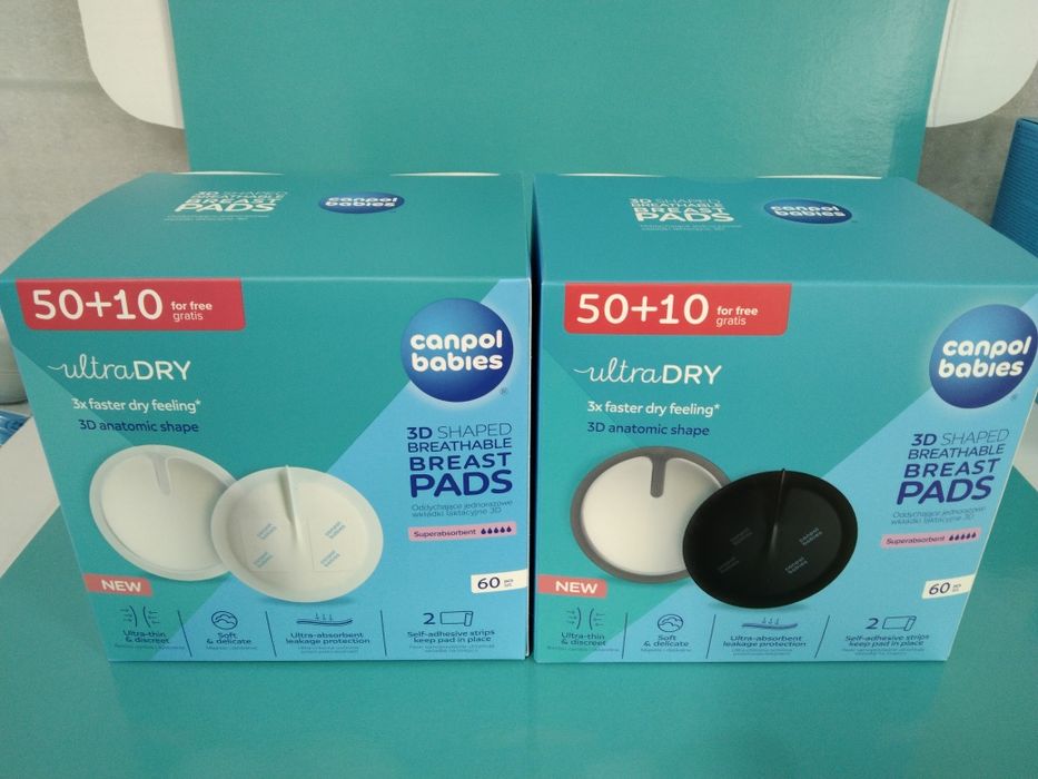 Wkładki laktacyjne do karmienia osłonki kapturki białe czarne krążki