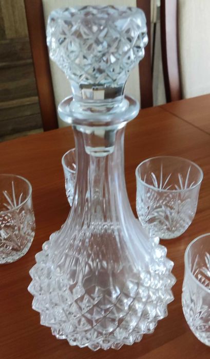 NATAL Garrafa com 6 Copos Cristal