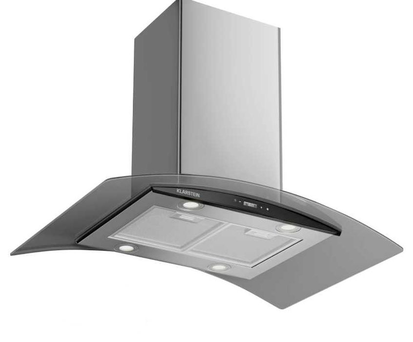 Okap wyspowy kuchenny 90 cm z szybą Klarstein Colette