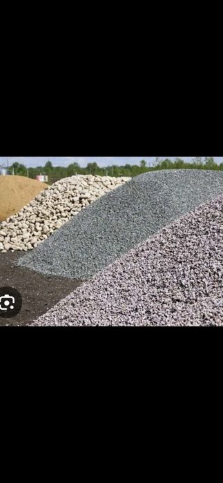 Песок горный и мытый с доставкой самосвалом и вмешках, щебень разный.