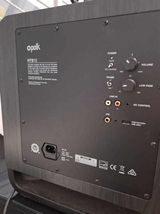 Subwoofer polk audio hts10
