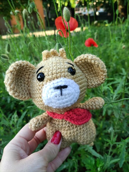 Małpka pluszak, handmade