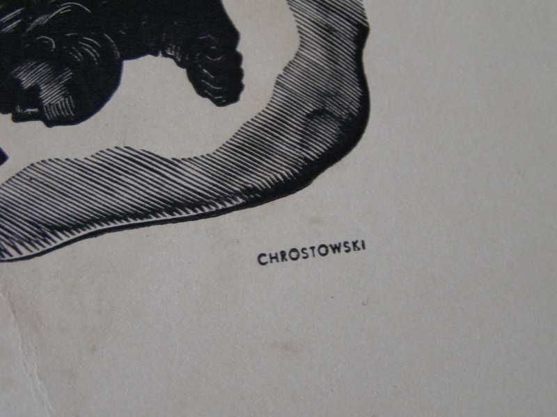 St. Ostoja-Chrostowski - trzy drzeworyty , sygn.1936r.