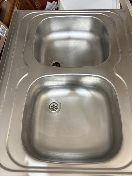 Zlew stalowy dwukomorowy